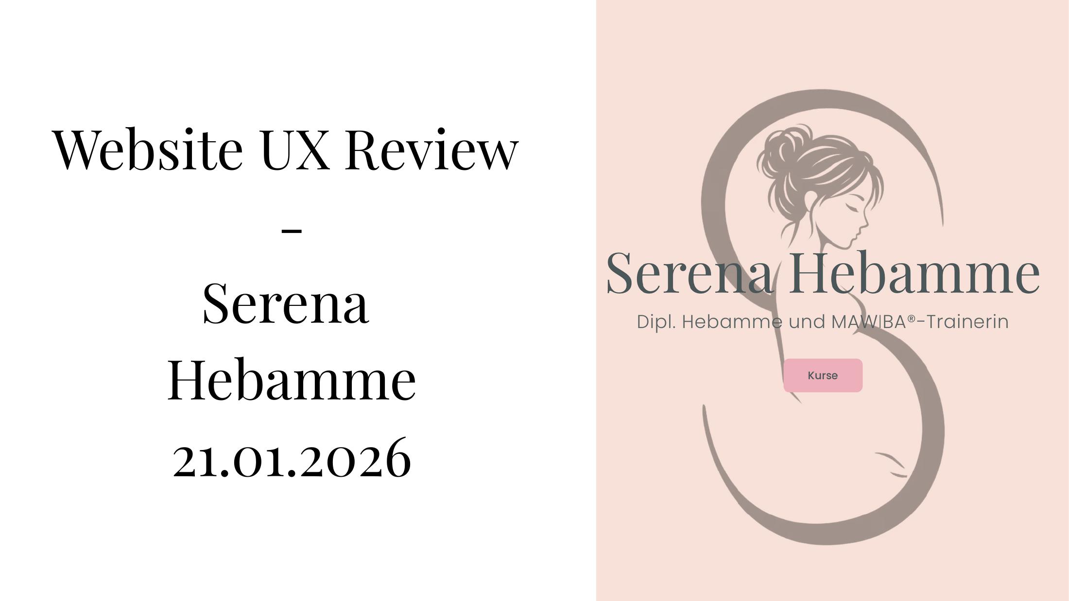 Website UX Review — Serena Hebamme — page 1