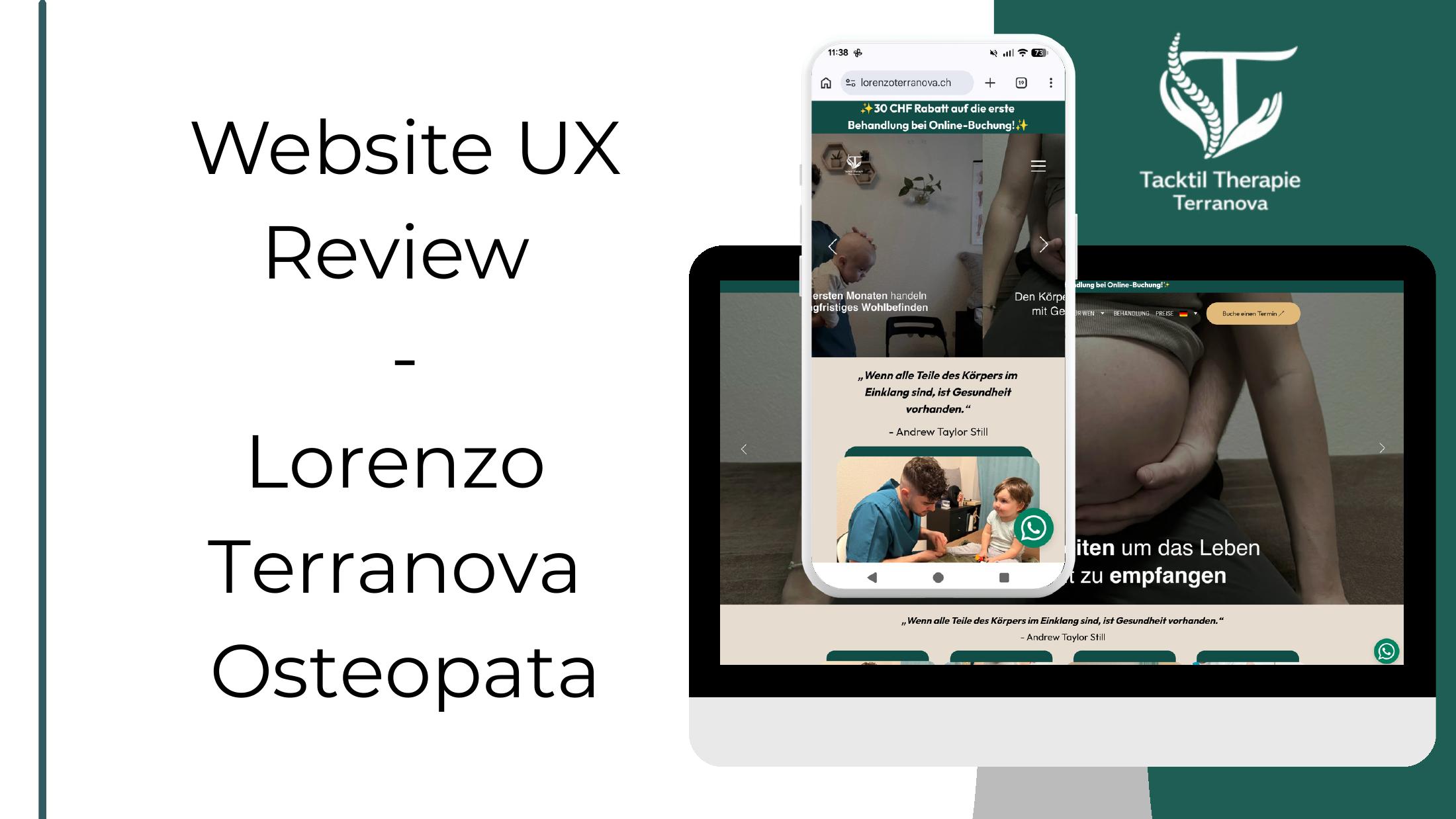Website UX Review — Lorenzo Terranova — page 1